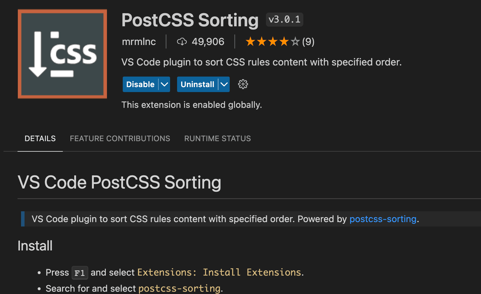 CSS 선언순서 (PostCSS Sorting 이용하기)